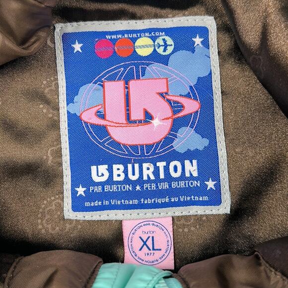 Burton: Retro Turquoise Ski/ Snowboard Jacket - Picture 5 of 7